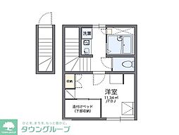 レオパレスセブンシー 1Kの間取図画像