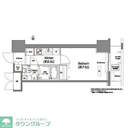コンフォリア西蒲田 1Kの間取図画像