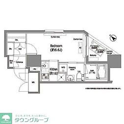コンフォリア西蒲田 1Kの間取図画像