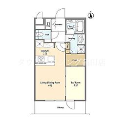 ラティエラ大森西 1LDKの間取図画像