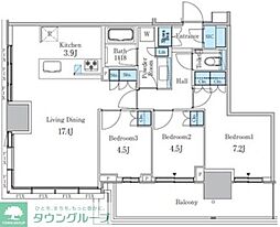 大崎ステーションレジデンス 3LDKの間取図画像