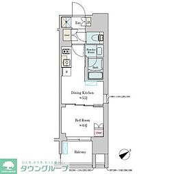 Brilliaist大井町 1DKの間取図画像