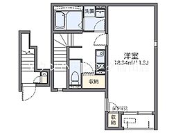 レオネクストマピエス蒲田 1Kの間取図画像