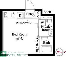 CASA PIAZZA蒲田イースト ワンルームの間取図画像
