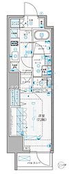リテラス蒲田 1Kの間取図画像