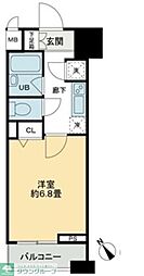 クロスレジデンス蒲田 1Kの間取図画像