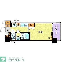 ZOOM品川南 1Kの間取図画像