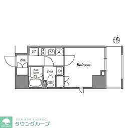 GRANPASEO目黒 1Kの間取図画像