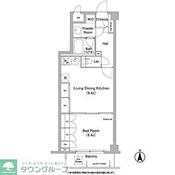 コンフォリア目黒長者丸 1LDKの間取図画像