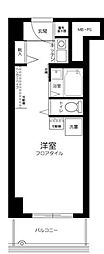 コルム目黒不動前 ワンルームの間取図画像