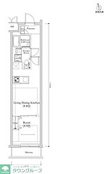 RELUXIA馬込 1LDKの間取図画像