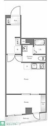 ペガサスステーションプラザ蒲田 1LDKの間取図画像