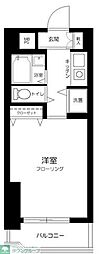 ライオンズマンション仲六郷 ワンルームの間取図画像