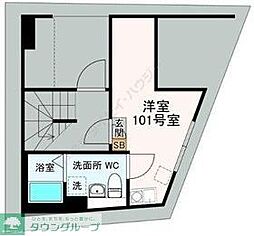 Prime蒲田 ワンルームの間取図画像