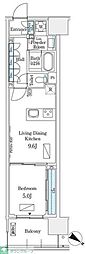 ロイヤルパークス有明 1LDKの間取図画像