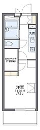 レオパレス飛鳥 1Kの間取図画像
