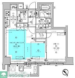 OPENRESIDENCIA南青山 1LDKの間取図画像