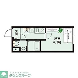 大田区東馬込1丁目マンション 1Kの間取図画像