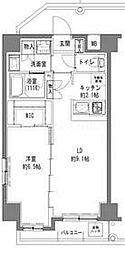 TLRRESIDENCEOTORII 1LDKの間取図画像