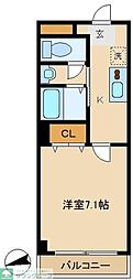 第66シンエイビル 1Kの間取図画像