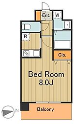 コスモシティ大森 1Kの間取図画像