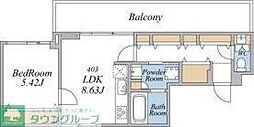 エクセルシオール恵原町 1LDKの間取図画像