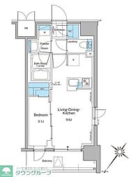 ルフォンプログレ西大井プレミア 1LDKの間取図画像