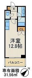 東京メトロ銀座線 銀座駅 徒歩5分の賃貸マンション 7階ワンルームの間取り