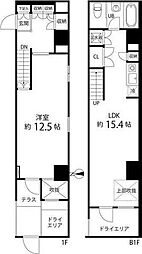 JR京浜東北・根岸線 浜松町駅 徒歩7分の賃貸マンション 1階1LDKの間取り