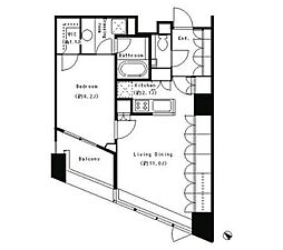 JR山手線 目黒駅 徒歩5分の賃貸マンション 4階1LDKの間取り