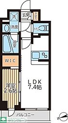 都営浅草線 西馬込駅 徒歩9分の賃貸マンション 1階1DKの間取り