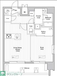 JR京浜東北・根岸線 大森駅 徒歩7分の賃貸マンション 12階1LDKの間取り