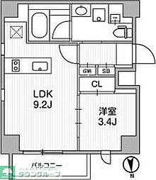 都営浅草線 馬込駅 徒歩5分の賃貸マンション 3階1LDKの間取り