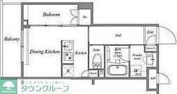 東急大井町線 荏原町駅 徒歩4分の賃貸マンション 1階1DKの間取り