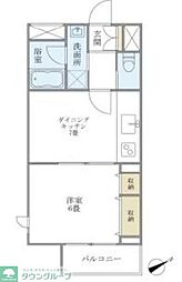 JR京浜東北・根岸線 大井町駅 徒歩12分の賃貸マンション 3階1DKの間取り