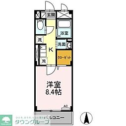 JR京浜東北・根岸線 蒲田駅 徒歩14分の賃貸マンション 1階1Kの間取り