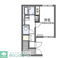 東急大井町線 大井町駅 徒歩8分の賃貸アパート 1階1Kの間取り