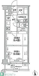 都営浅草線 馬込駅 徒歩11分の賃貸マンション 4階2Kの間取り