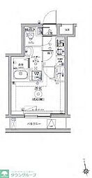 京急本線 鮫洲駅 徒歩3分の賃貸マンション 2階1Kの間取り
