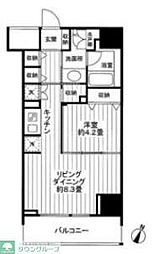 東京メトロ南北線 白金高輪駅 徒歩3分の賃貸マンション 3階1LDKの間取り