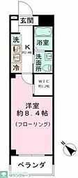 JR京浜東北・根岸線 大森駅 徒歩11分の賃貸マンション 3階1Kの間取り