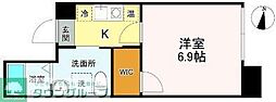 JR京浜東北・根岸線 大森駅 徒歩14分の賃貸マンション 1階1Kの間取り