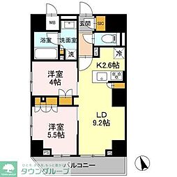 リーラ品川戸越 1SLDKの間取図画像