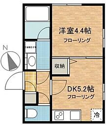 ラ・ヴィータ東馬込 1DKの間取図画像