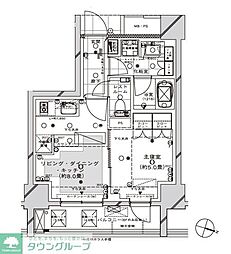 ディアナコート目黒 1LDKの間取図画像