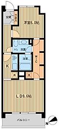 HF若林公園レジデンス 1LDKの間取図画像