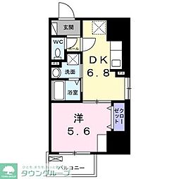 E.STAGE新御徒町 1DKの間取図画像