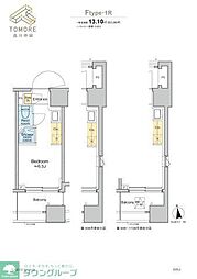 TOMORE品川中延 ワンルームの間取図画像