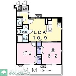 GROUNDWELL 2LDKの間取図画像