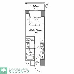 COSMOSGRACIARYogokuResidence 1DKの間取図画像